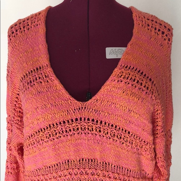 NWOT Free people vneck pullover sweater - Picture 6 of 11